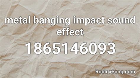 metal banging impact sound effect Roblox ID 